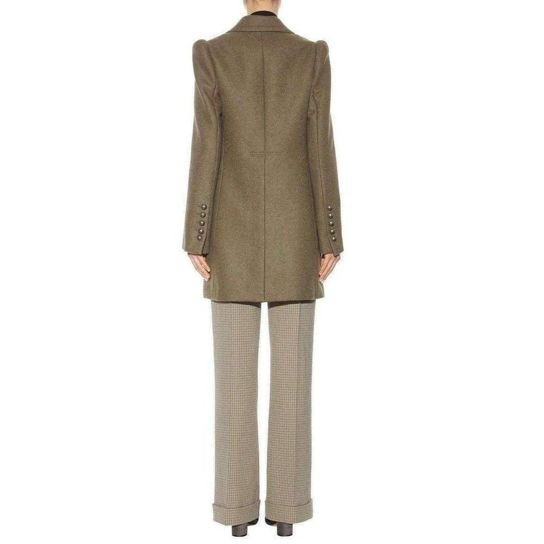 Chine Green Wool Runway Coat