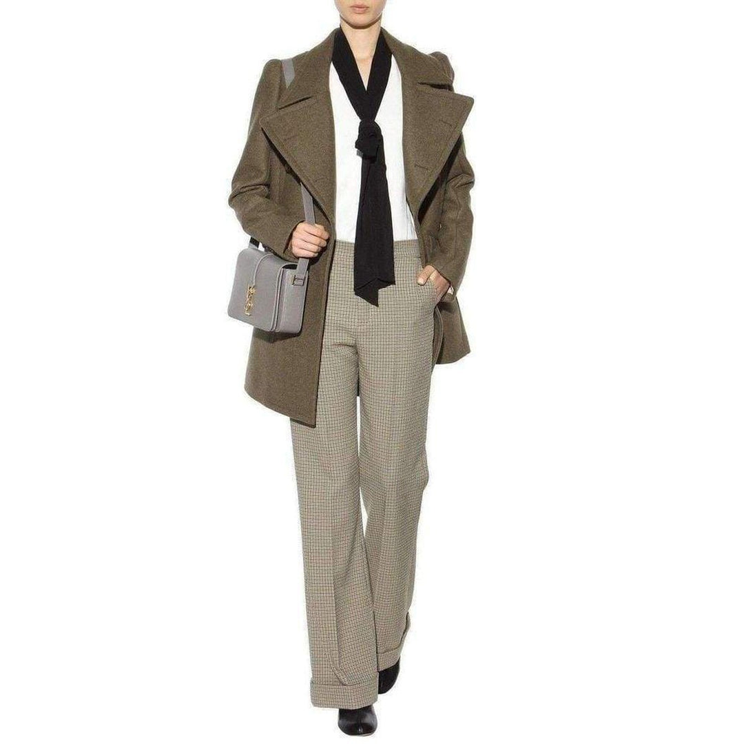 Chine Green Wool Runway Coat