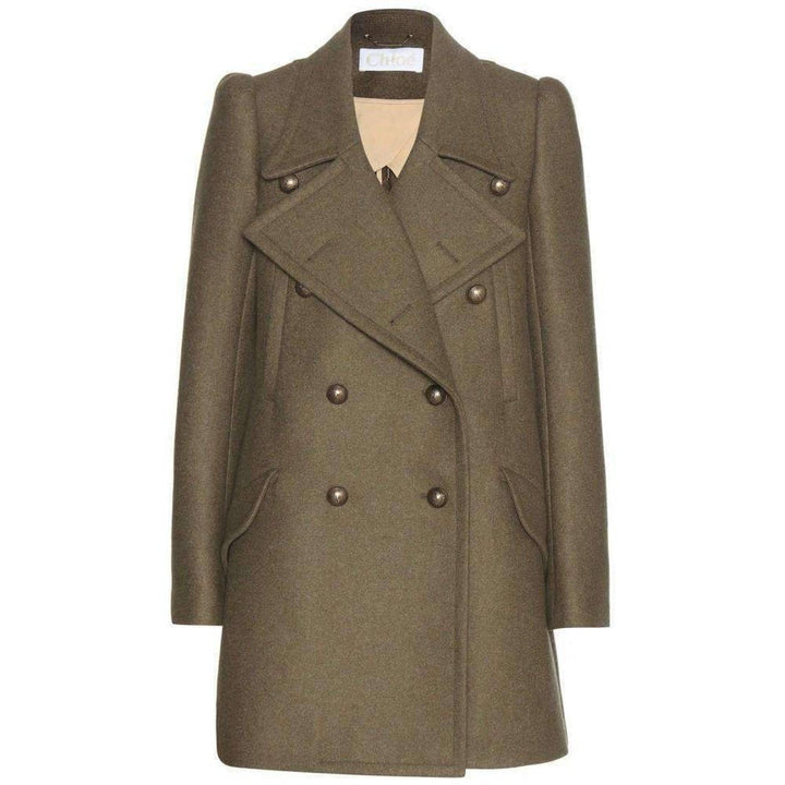Chloé-Chine Green Wool Runway Coat - Runway Catalog