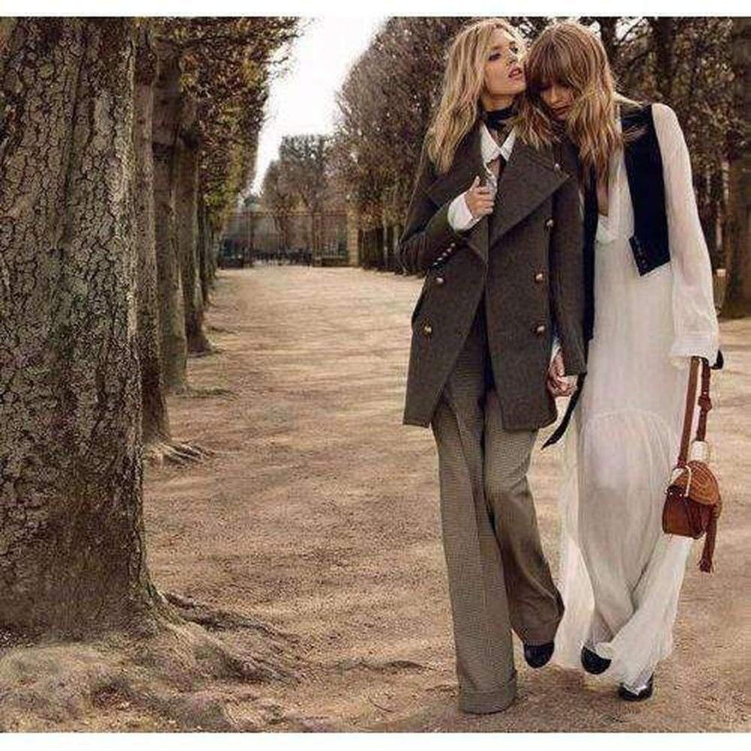 Chine Green Wool Runway Coat