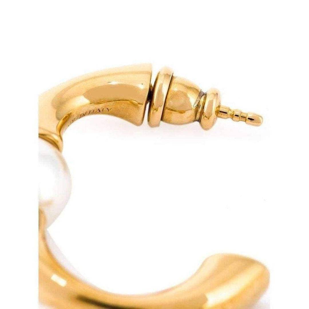 Darcey Swarovski Pearls Plated Brass Half Hoop Earrings