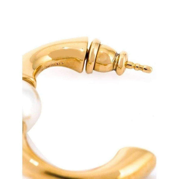 Darcey Swarovski Pearls Plated Brass Half Hoop Earrings