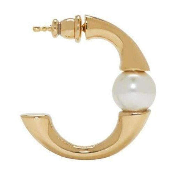 Darcey Swarovski Pearls Plated Brass Half Hoop Earrings