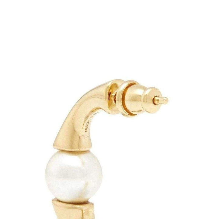 Darcey Swarovski Pearls Plated Brass Half Hoop Earrings