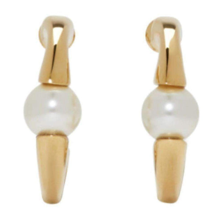 Darcey Swarovski Pearls Plated Brass Half Hoop Earrings