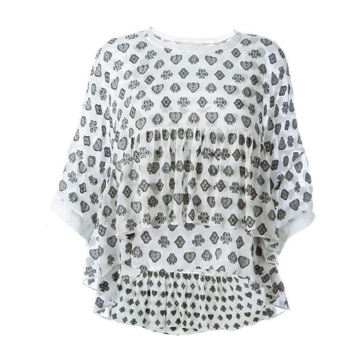 Chloé-Fil Coupé Two Overlapping Silk Tops - Runway Catalog