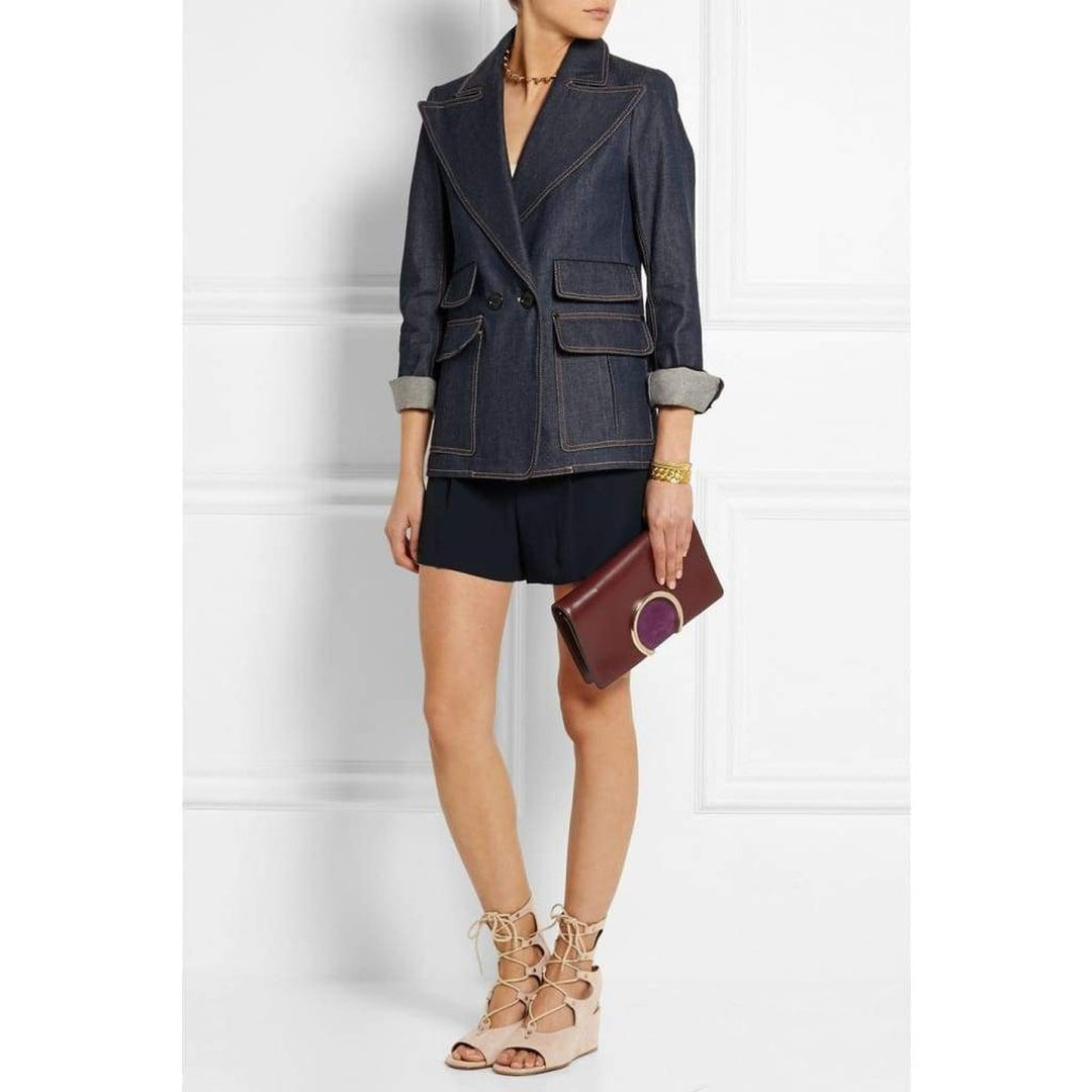 Gabrielle Burgundy Leather Clutch