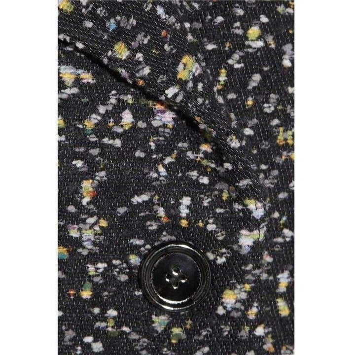 Gray Confetti Boucle Tweed Cocoon Coat