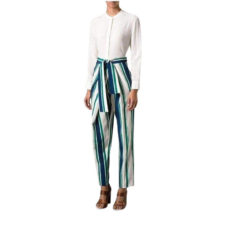 Striped Sarong Silk Trousers
