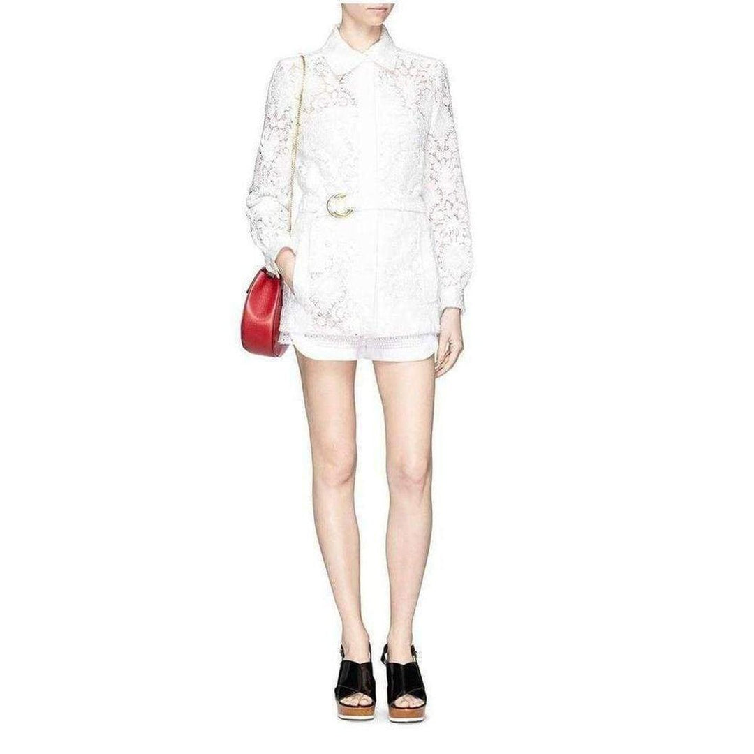 Guipure Embroidery Lace Shirt Coat