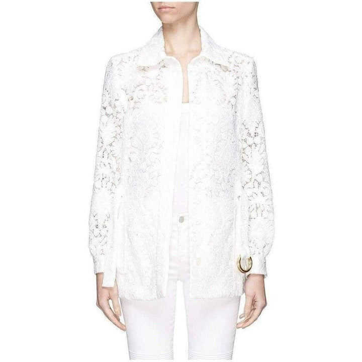 Guipure Embroidery Lace Shirt Coat