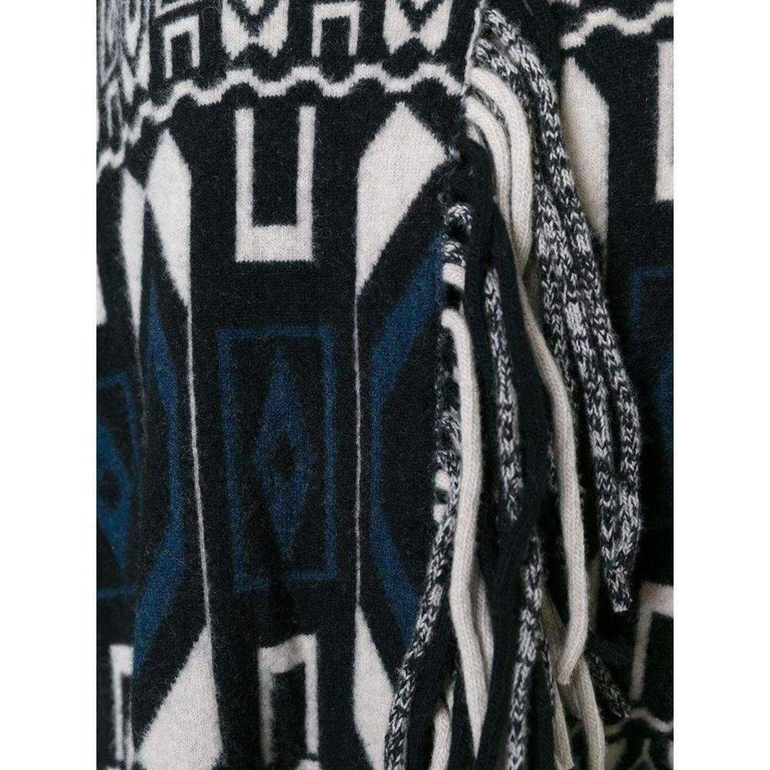 Intarsia Hooded Cape Poncho