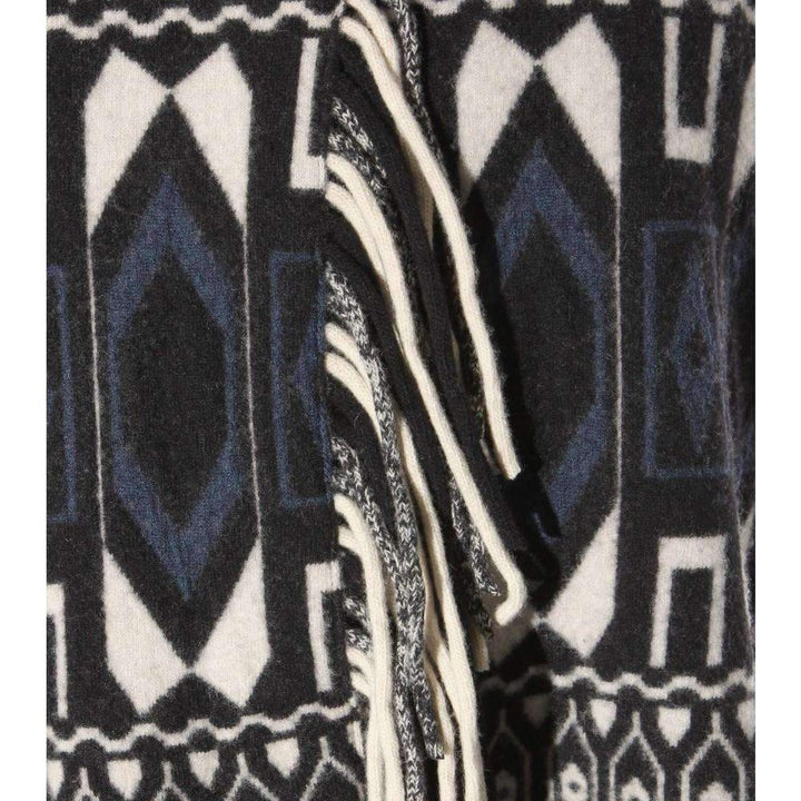Intarsia Hooded Cape Poncho