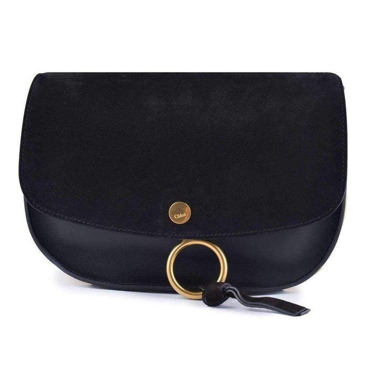 Kurtis Black Leather and Suede Mini Bag