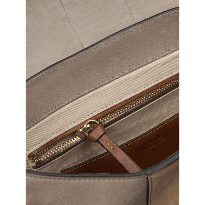 Medium Beige Velvet Leather Lexa Crossbody Bag 3S1261-HD3-B79