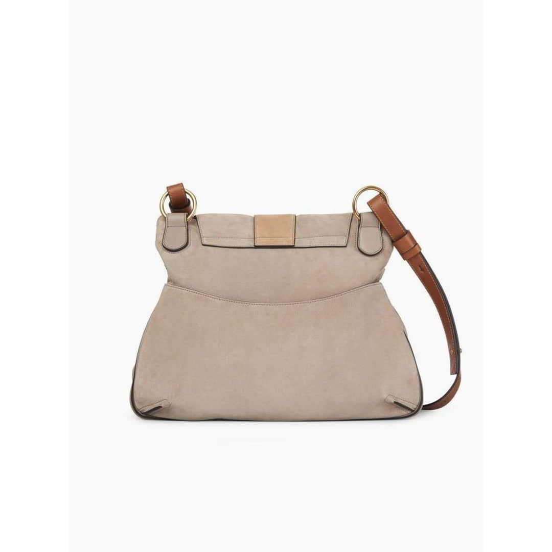 Medium Beige Velvet Leather Lexa Crossbody Bag 3S1261-HD3-B79