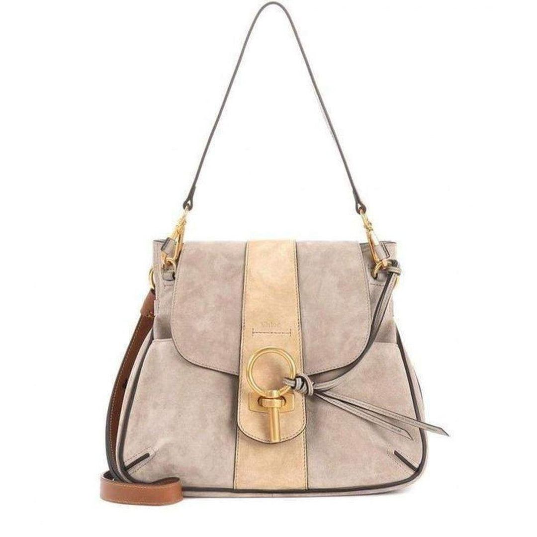 Chloé-Medium Beige Velvet Leather Lexa Crossbody Bag 3S1261-HD3-B79 - Runway Catalog