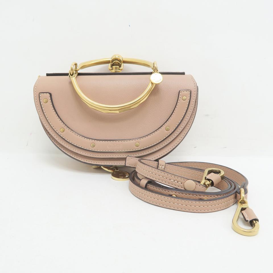 Chloé Minaudière Madeleine Nile Bracelet Satchel Nudepink Calfskin Leather Shoulder Bag