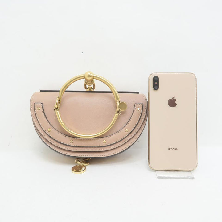 Chloé Minaudière Madeleine Nile Bracelet Satchel Nudepink Calfskin Leather Shoulder Bag