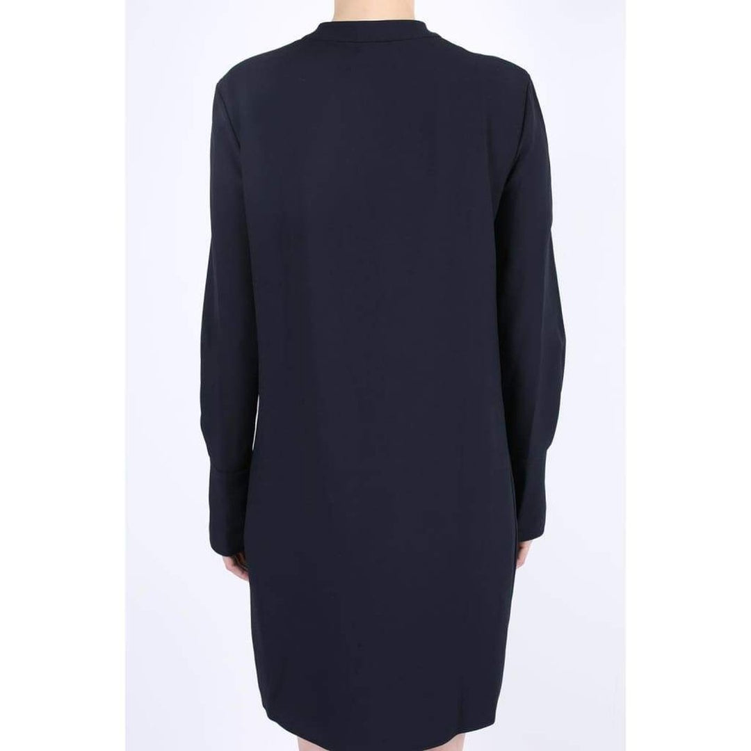 Neck Tie Shift Black Dress