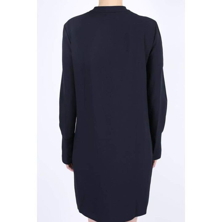 Neck Tie Shift Black Dress