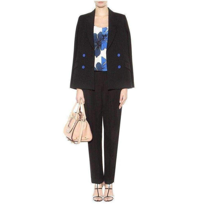 Neon Blue and Navy Silk Top