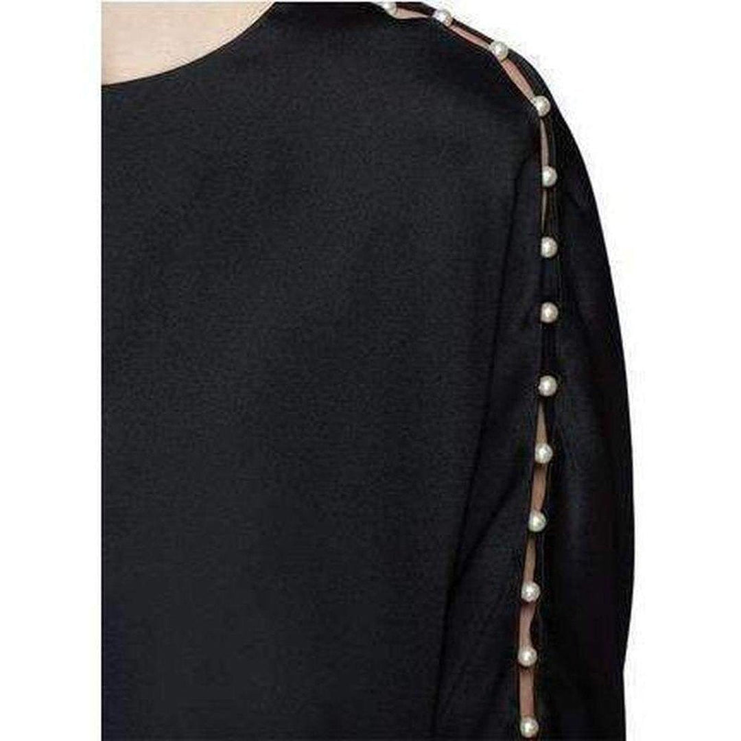 Pearl Embroidery Silk Shirt