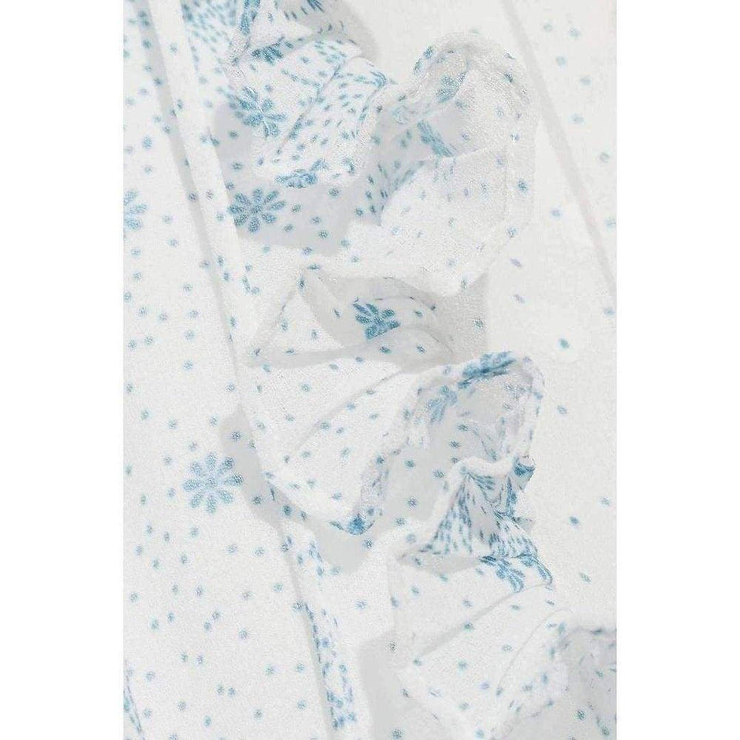 Ruffle Trimmed Printed Fil Coupe Maxi Dress
