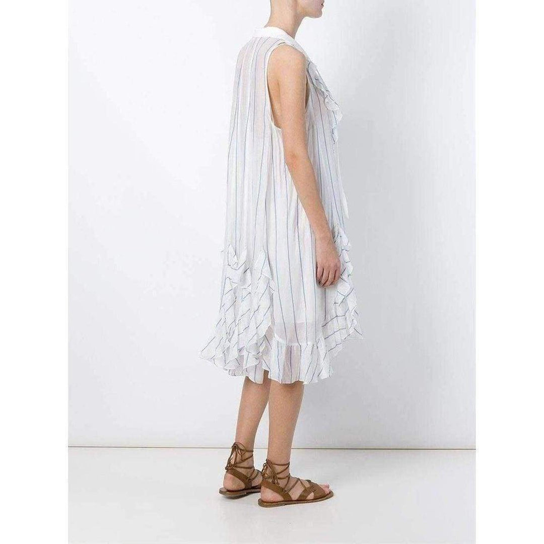 Ruffled Silk Blend Loose Dress