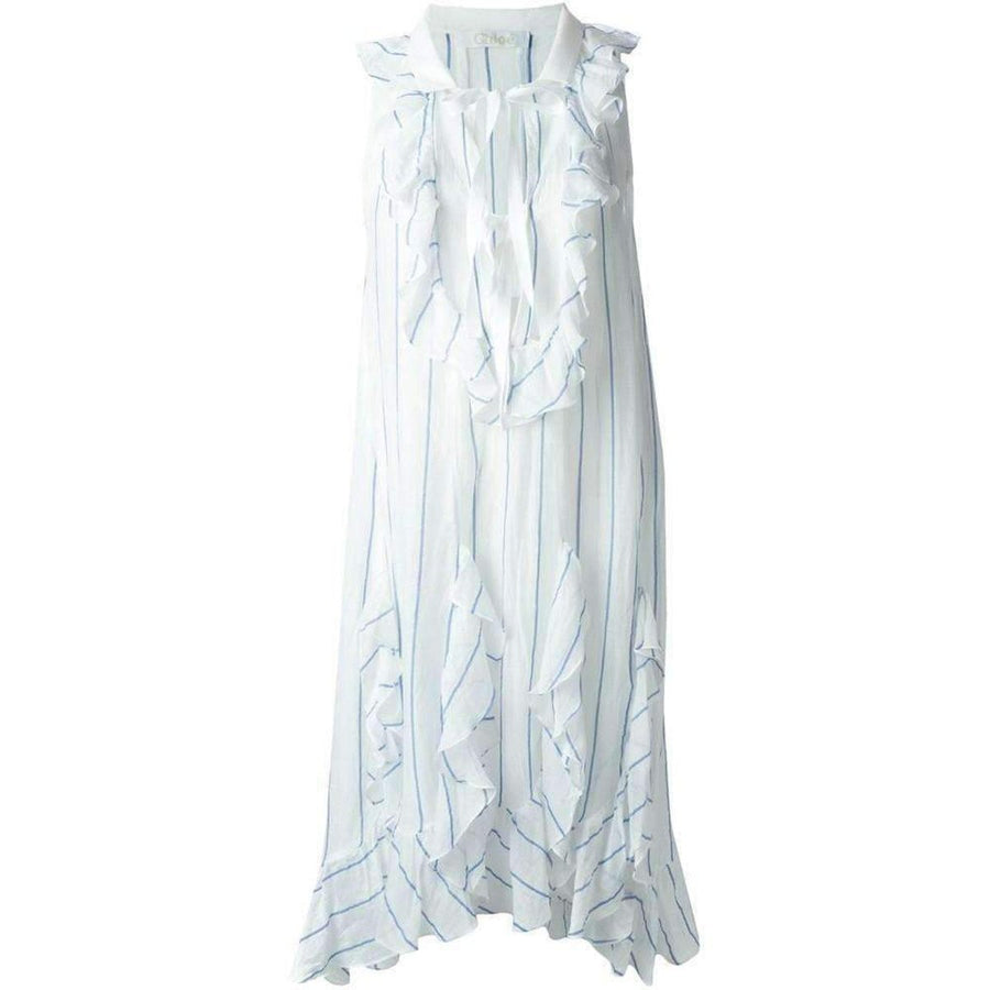 Chloé-Ruffled Silk Blend Loose Dress - Runway Catalog