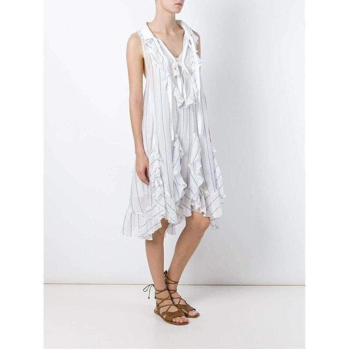 Ruffled Silk Blend Loose Dress