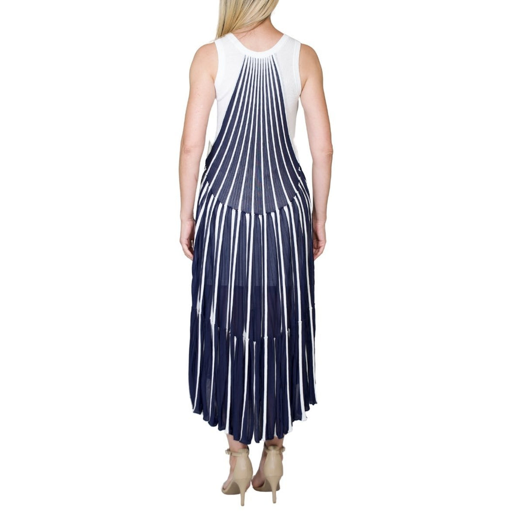 Vertical Stripe Midi Dress