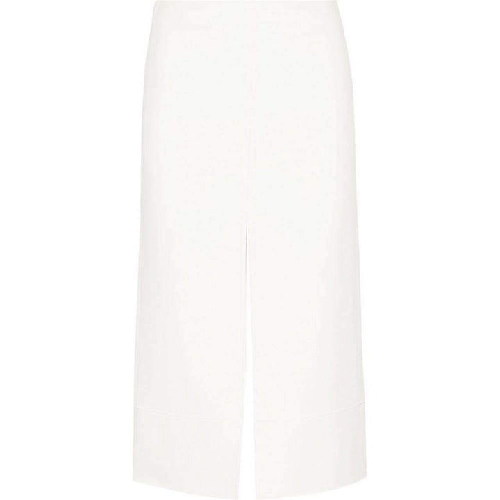 Chloé-White Crepe Slit Knee Length Skirt - Runway Catalog
