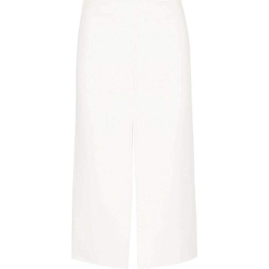 Chloé-White Crepe Slit Knee Length Skirt - Runway Catalog