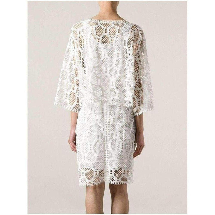 White Crochet Lace Cotton Dress