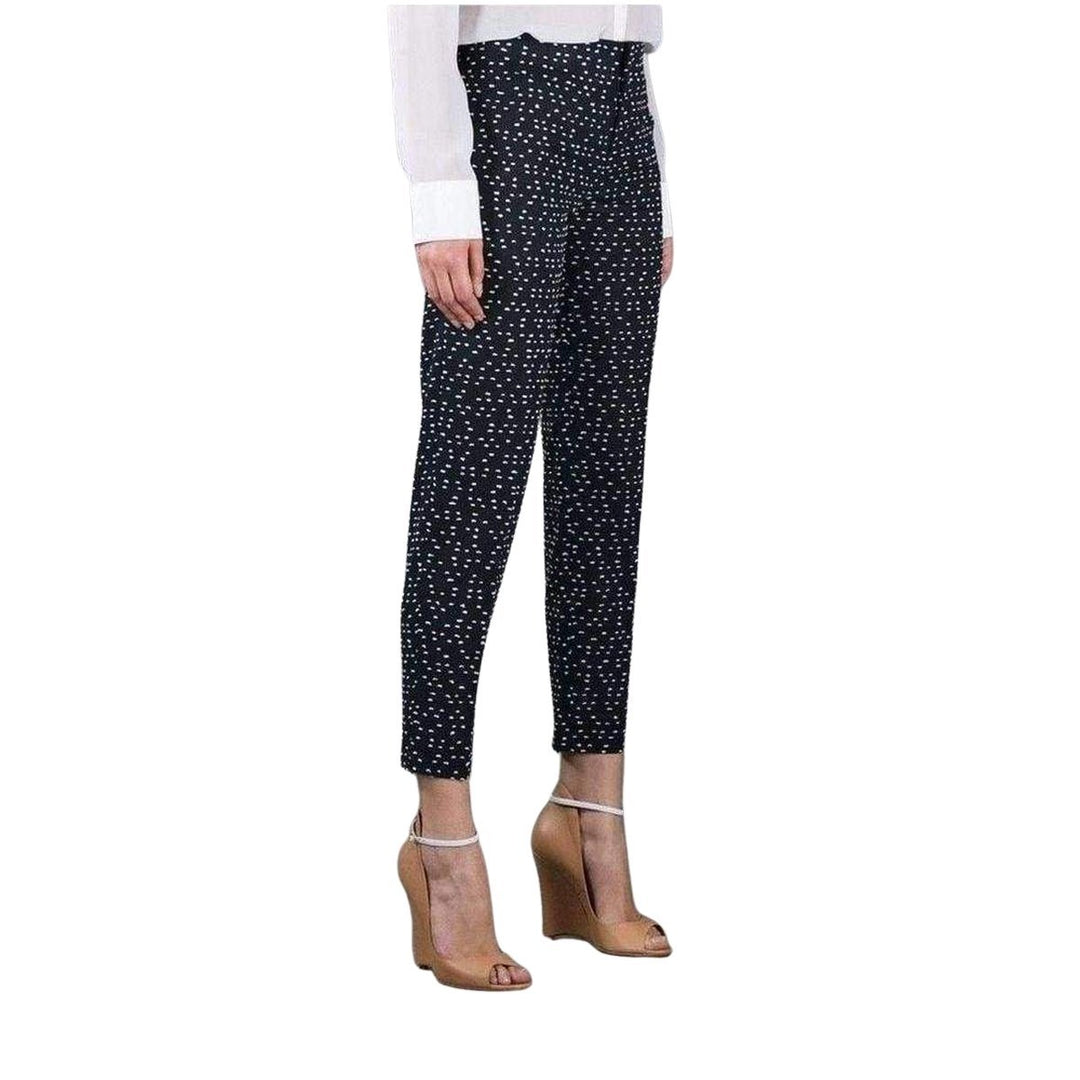 Wool Blend Pattern Trousers