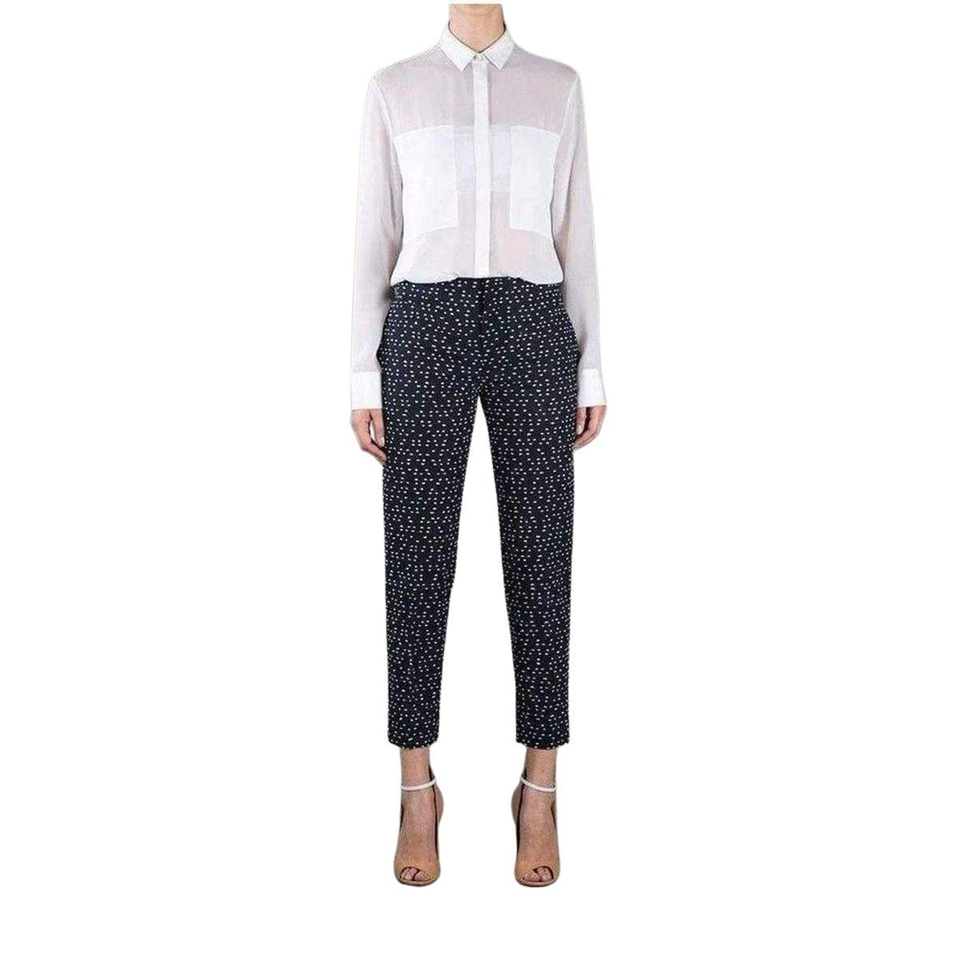 Wool Blend Pattern Trousers