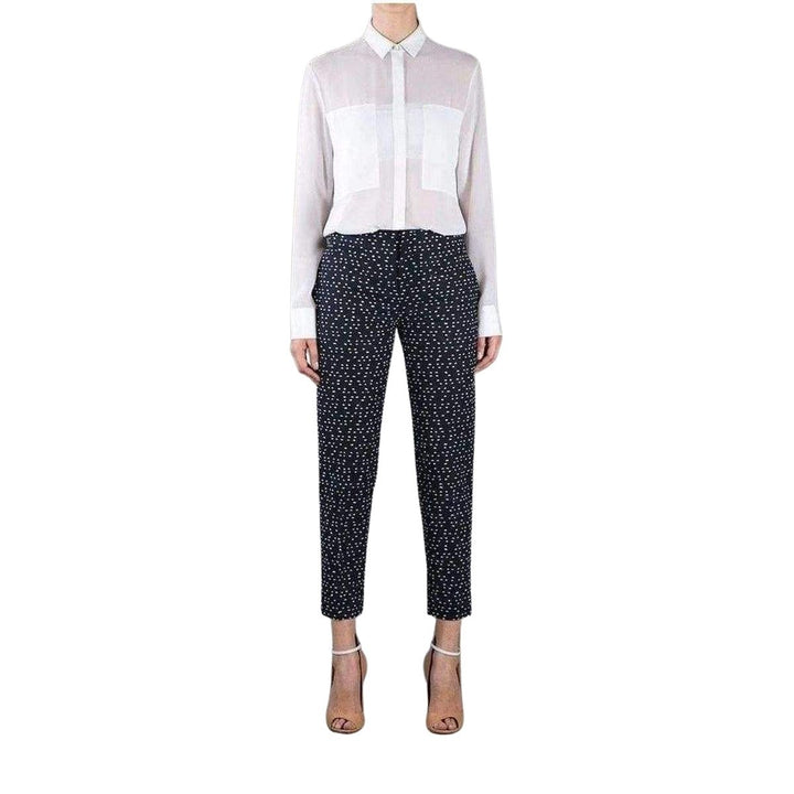 Wool Blend Pattern Trousers