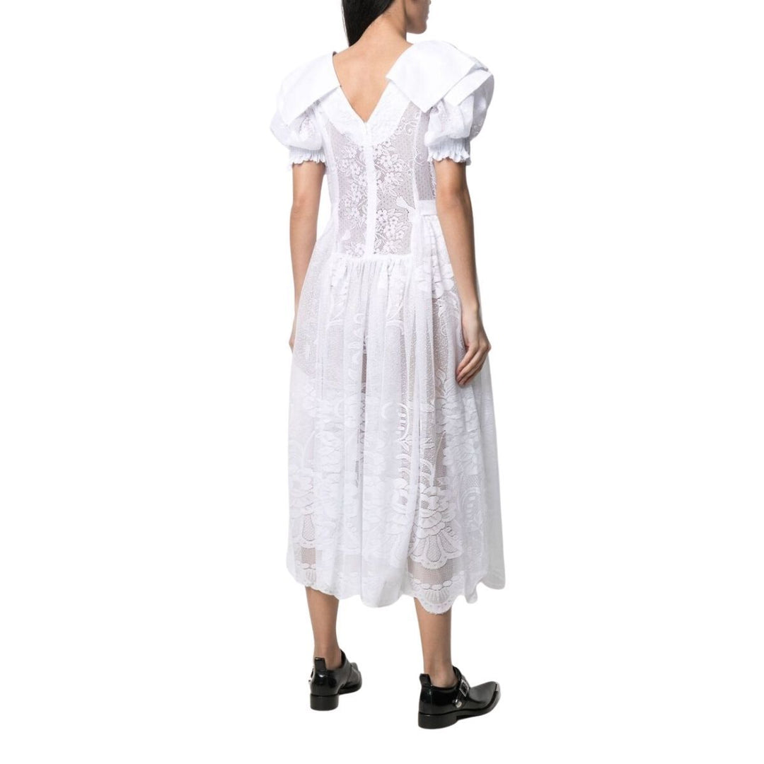 Mesh-button Detail Dress