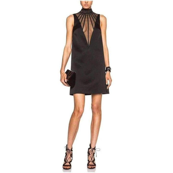 Abstract Boning Viscose Blend Dress