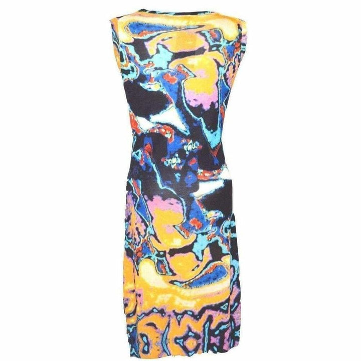 All Over Brain Sleeveless Silk Knit Dress