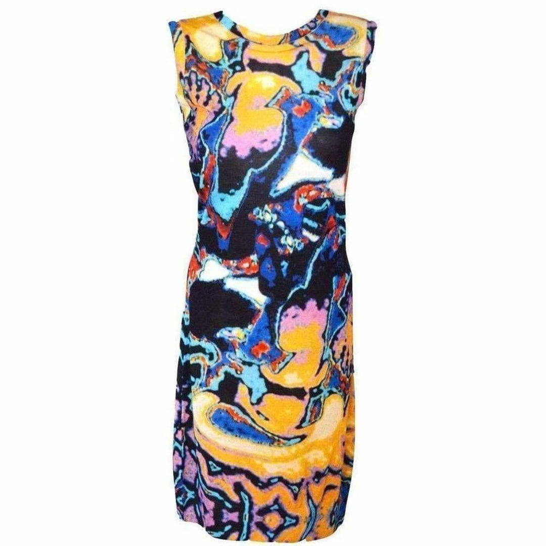 Christopher Kane-All Over Brain Sleeveless Silk Knit Dress - Runway Catalog