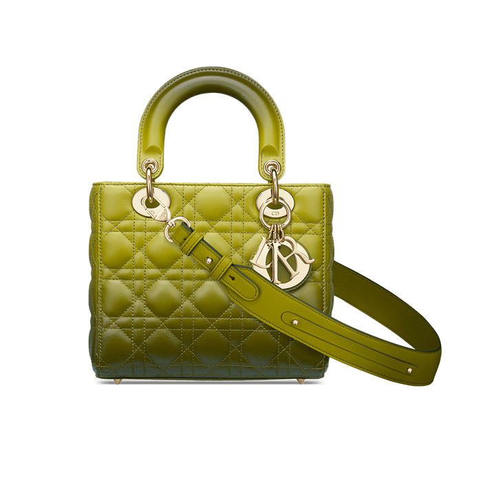 Lady Di**r My ABCDi**r Bag Lime Gradient Cannage Lambskin