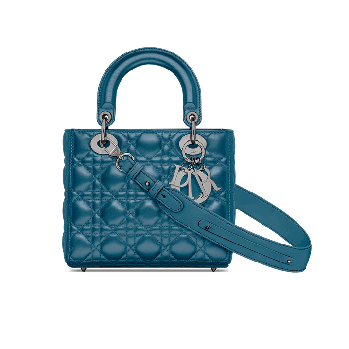 Lady Di**r My ABCDi**r Bag Steel Blue Cannage Lambskin