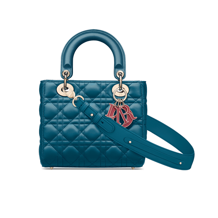 Lady Di**r My ABCDi**r Bag Steel Blue Cannage Lambskin