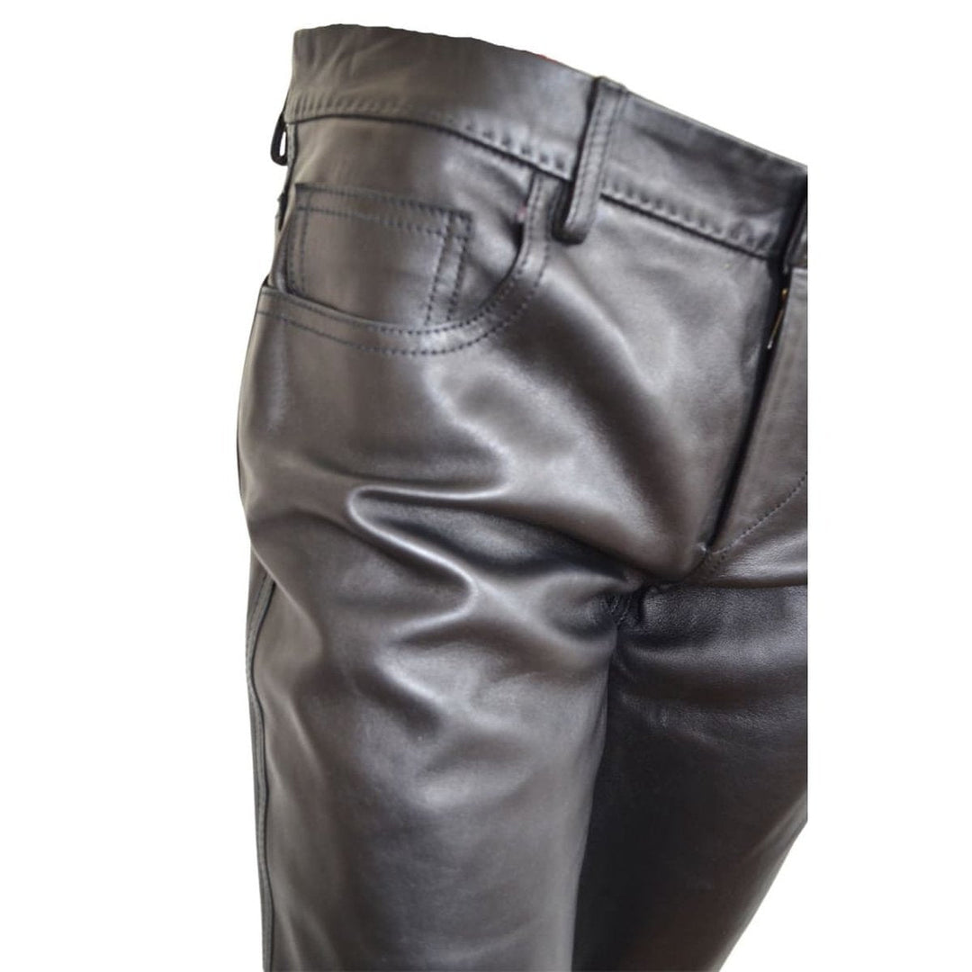 Straight Leg Just Leather Biker Pants