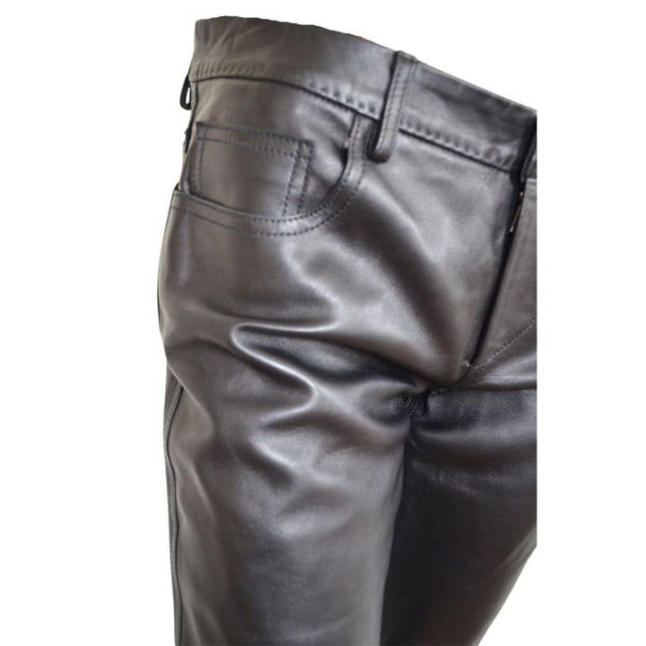 Straight Leg Just Leather Biker Pants
