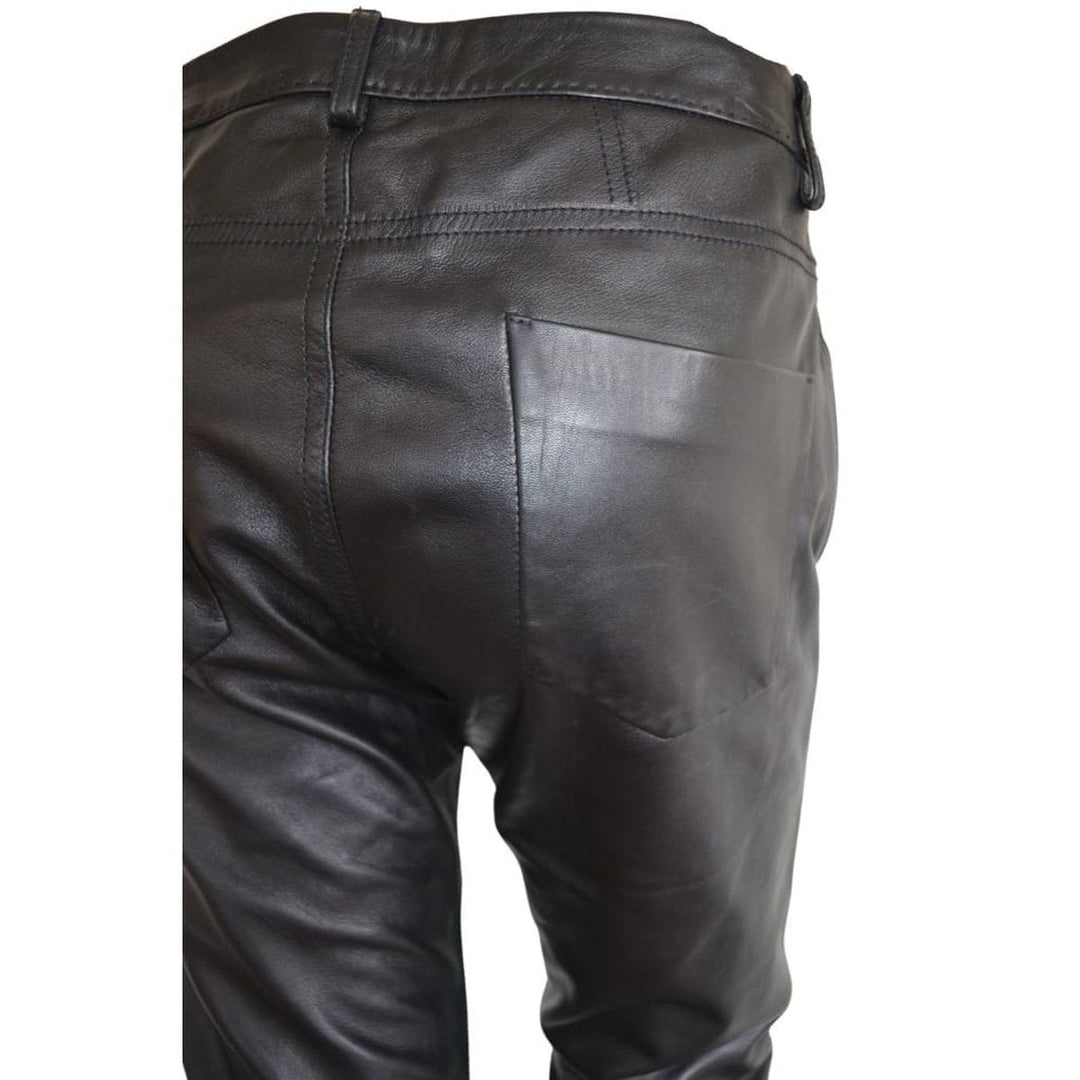 Straight Leg Just Leather Biker Pants