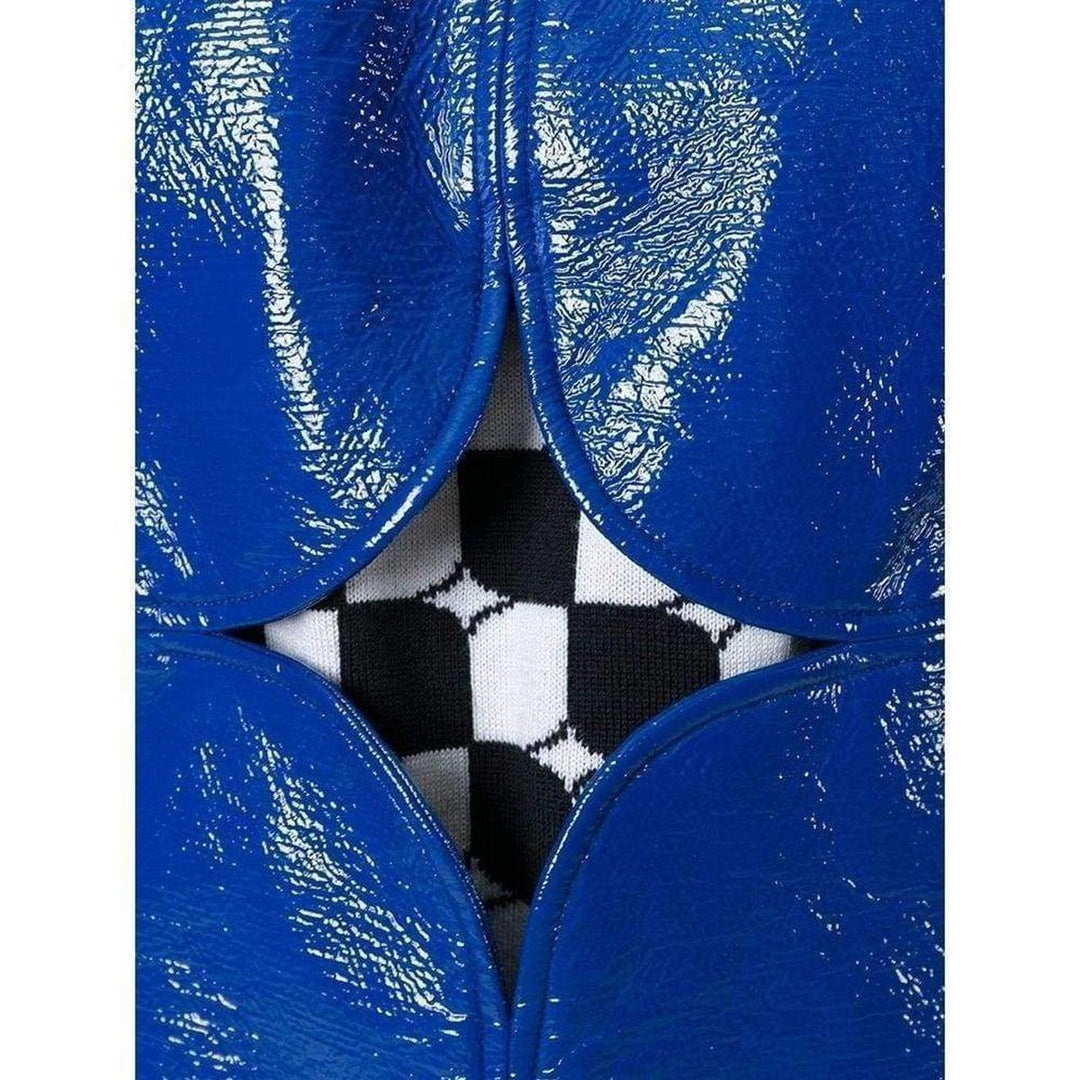 Blue Cobalt Cutout Vinyl Shift Dress