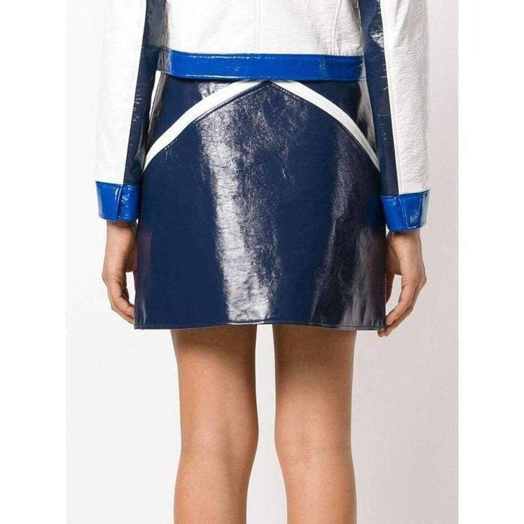 Blue Rangers Vinyl Mini Skirt